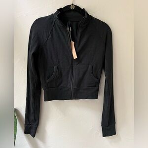 🖤SKIMS OUTDOOR TRACK JACKET TOP IN WASHED ONYX XS